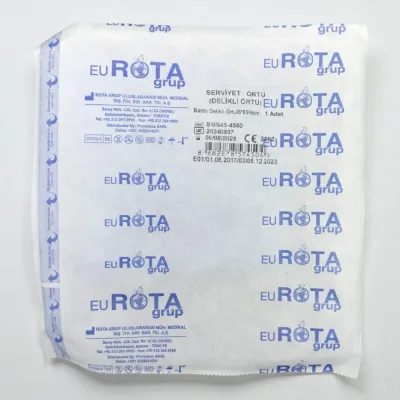 Perforated cervical drape for surgical procedure