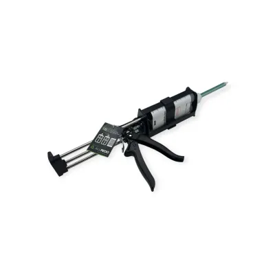 Bond dosing gun injector adapter for Technobase 2CB and BOVIDEX veterinary orthopedic equipment.