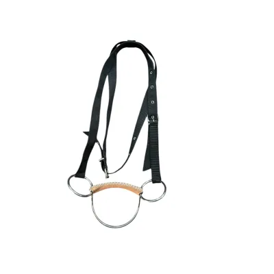 Leather-covered chest of drawers with straps