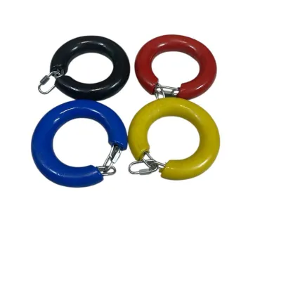 A set of 1 pair of durable tethering rings for controlled restraint of cattle.