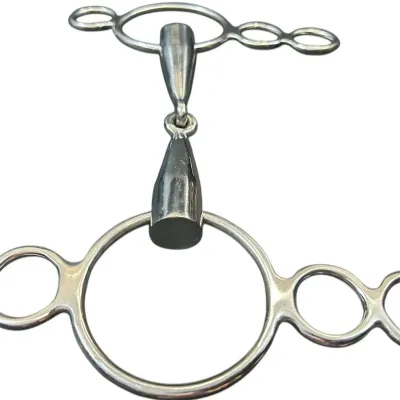 Professional-grade, anatomically designed, padded bit that distributes pressure evenly in the horse's mouth.
