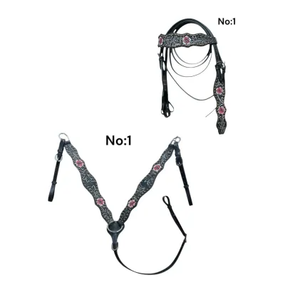 Western saddle set, saddle set for western-style riding.