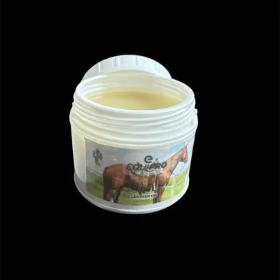 Saddle care oil: Maintenance and protective oil for leather saddle equipment.