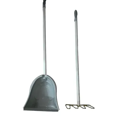 Durable imported manure dustpan used in farm cleaning.