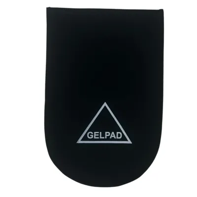 Professional gel pad with protective cover that distributes pressure under the saddle.