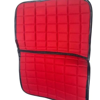 Quilted saddle pad for comfort under the saddle.