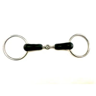 Rubber-protected breakable bit designed with the horse's mouth comfort in mind.