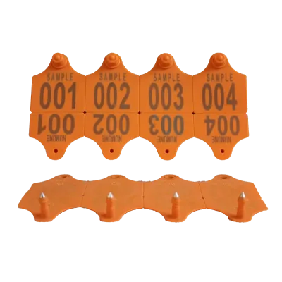Farm management cattle ear tag metal tip number tag