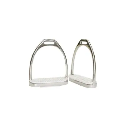 Binicilik İçin Kaymaz Plastik Tabanlı Paslanmaz Krom Üzengi Takımı