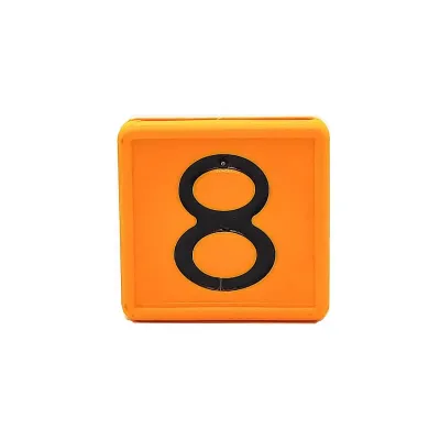 Number 8 neck size tag