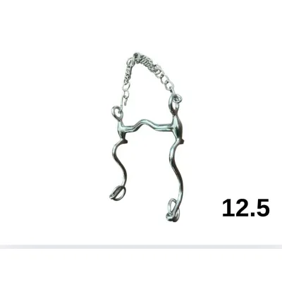 Stainless steel S-arm training ship designed for precise command transmission, positioned in the horse's mouth.