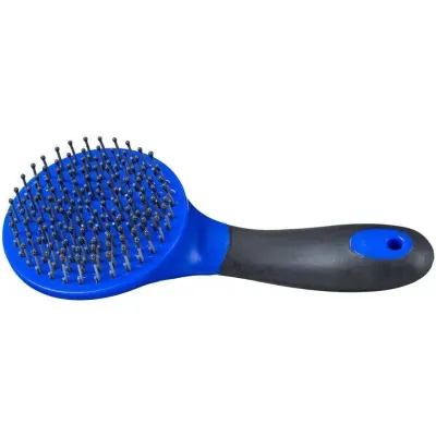 A skin-friendly grooming brush that helps to detangle the hair in the mane and tail areas of the horse.