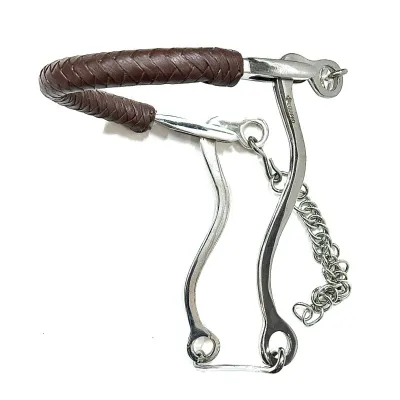 Hackemore gem, a specially designed arm for controlling a horse's head in equestrianism.