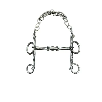 A professional three-piece Pelham-style bridle designed to enhance horse comfort.