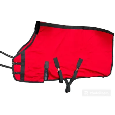 Lightweight summer blankets that protect horses from summer heat and insects.