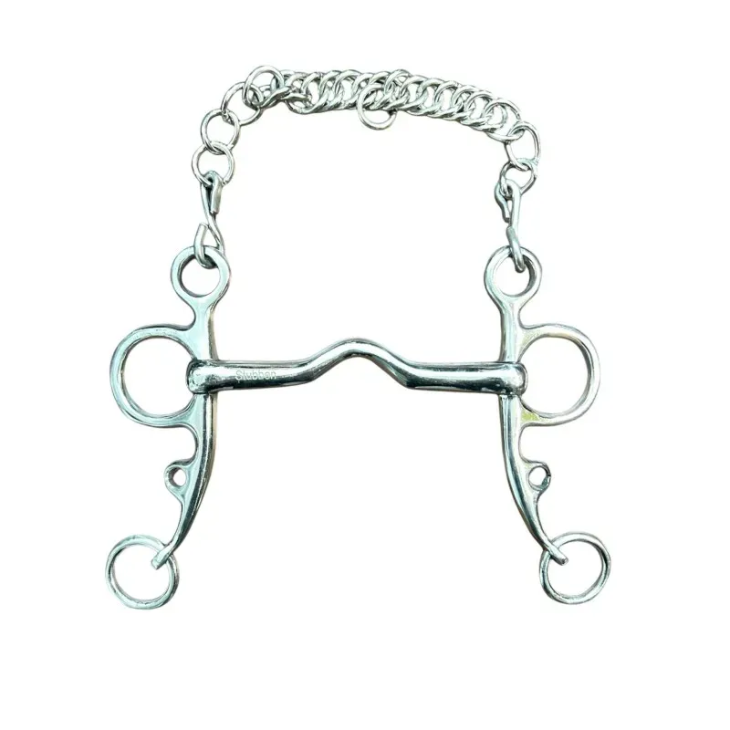 Curved-armed bridle with a pointed palatal edge