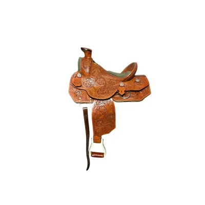 A riding saddle crafted with superior workmanship, providing professional performance and perfect harmony with the horse.