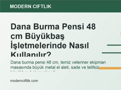 Dana Burma Pensi 48 cm Büyükbaş İşletmelerinde Nasıl Kullanılır?