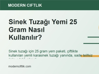 Sinek Tuzağı Yemi 25 Gram Nasıl Kullanılır?