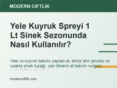 Yele Kuyruk Spreyi 1 Lt Sinek Sezonunda Nasıl Kullanılır?