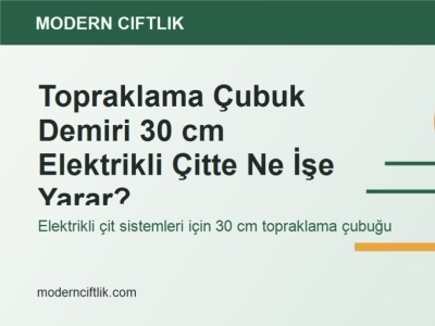 Topraklama Çubuk Demiri 30 cm Elektrikli Çitte Ne İşe Yarar?